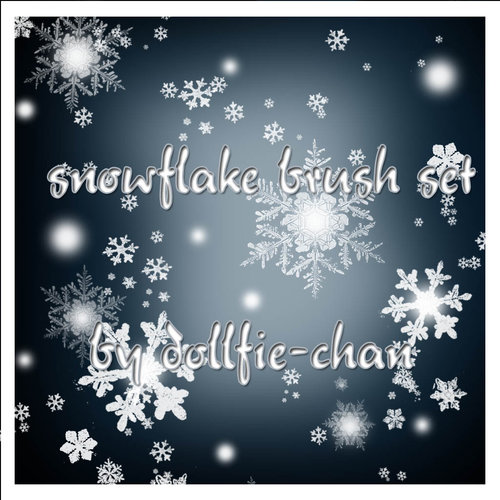 snowflake photoshop brushes set