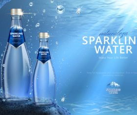 sparkling water poster design vector 02