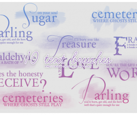 10 Text photoshop brushes