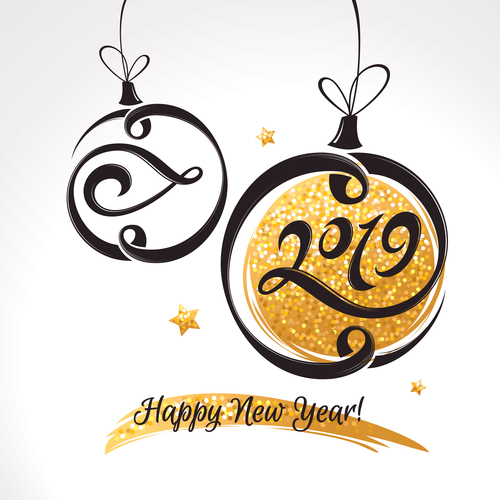 2019 new year decor background vector