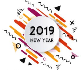 2019 new year fashion background vectors