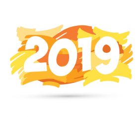 2019 new year text design vectors set 11