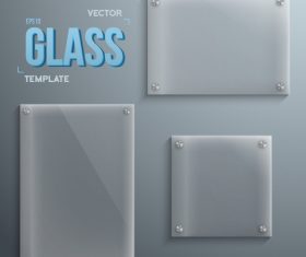 3 Kind glass plate vector template