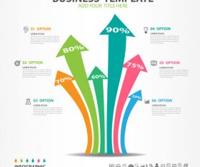 Abstract arrow infographic template vectors 03