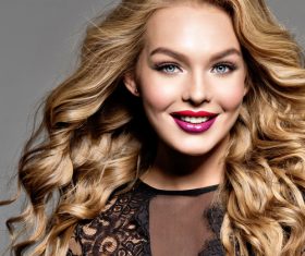 Attractive fashion model and fashion makeup Stock Photo 08