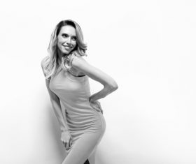 Attractive young model studio shot Stock Photo 01