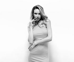 Attractive young model studio shot Stock Photo 04