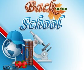 Autumn back to school background vectors 01