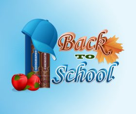 Autumn back to school background vectors 02