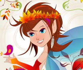 Autumn fairy export vector
