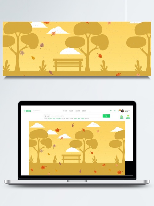 Autumn park background vector illustration design