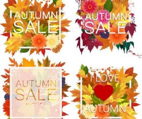Autumn sale background illustration vector