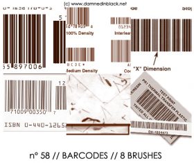 Barcodes Brushes Photoshop set