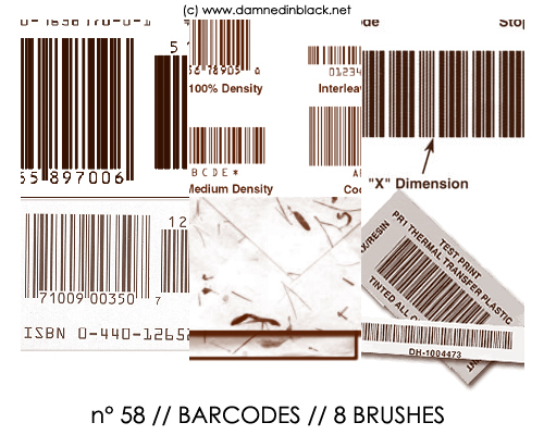 Barcodes Brushes Photoshop set