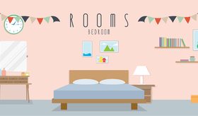 Bathroom design vector material 02