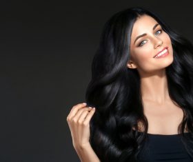 Beautiful brunette beauty model Stock Photo 02