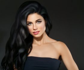 Beautiful brunette beauty model Stock Photo 07