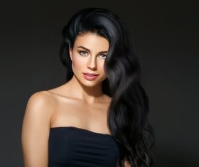 Beautiful brunette beauty model Stock Photo 08