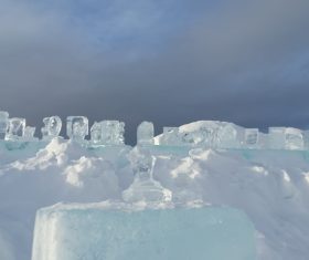 Beautiful ice sculpture art Stock Photo 02