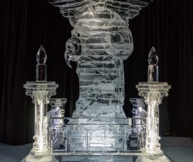 Beautiful ice sculpture art Stock Photo 04