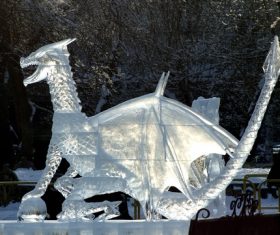 Beautiful ice sculpture art Stock Photo 06