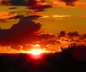 Beautiful view at dusk Stock Photo 02