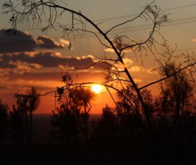 Beautiful view at dusk Stock Photo 04