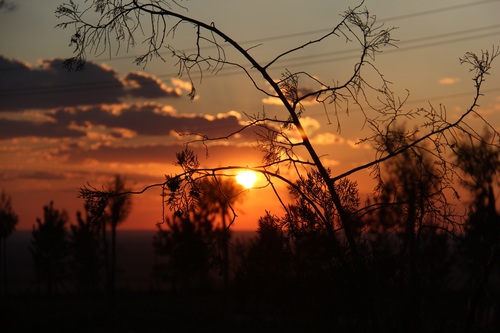 Beautiful view at dusk Stock Photo 04