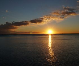 Beautiful view at dusk Stock Photo 08