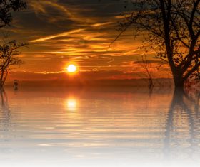 Beautiful view at dusk Stock Photo 09