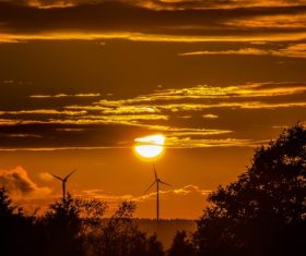 Beautiful view at dusk Stock Photo 10