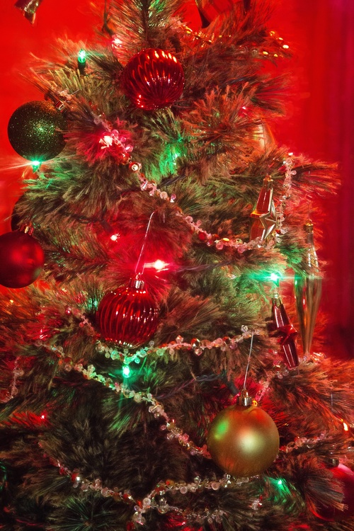 Beautifully decorated Christmas tree Stock Photo 01