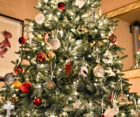 Beautifully decorated Christmas tree Stock Photo 03