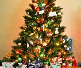 Beautifully decorated Christmas tree Stock Photo 04