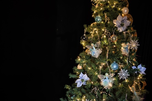 Beautifully decorated Christmas tree Stock Photo 11