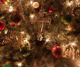 Beautifully decorated Christmas tree Stock Photo 12