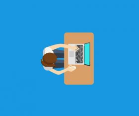 Beauty computer business work vector