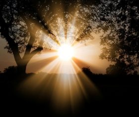 Before sunset afterglow Stock Photo