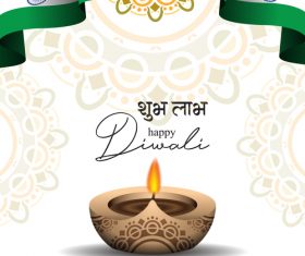 Beige diwali template poster vector 01