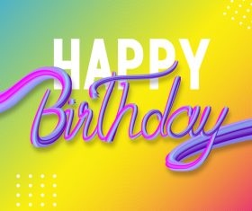 Birthday art letter design vector