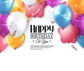 Birthday celebration balloon vector material 03