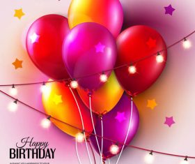 Birthday celebration balloon vector material 05