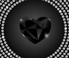 Black diamond pattern vector material 05