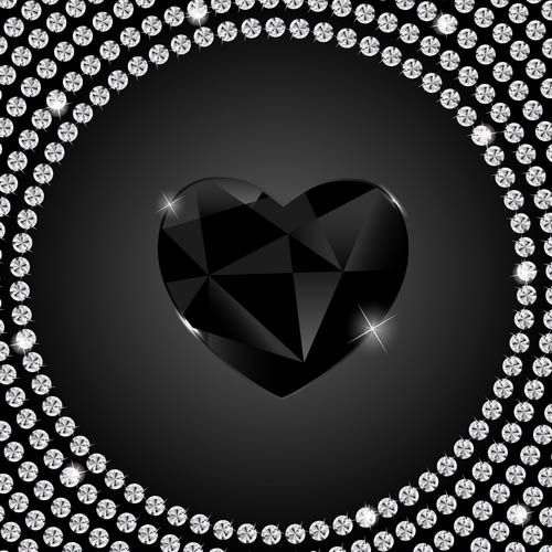 Black diamond pattern vector material 05