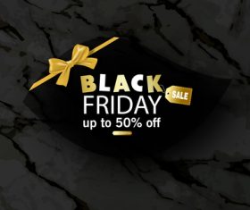 Black firday sale label with grunge background vector