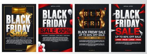 Black firday sale poster template vectors