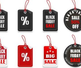 Black firday sale tags vectors 01