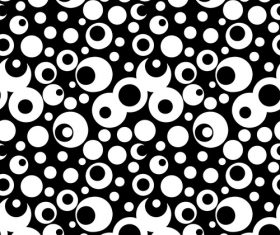 Black with white geometric seamless pattern vector 02