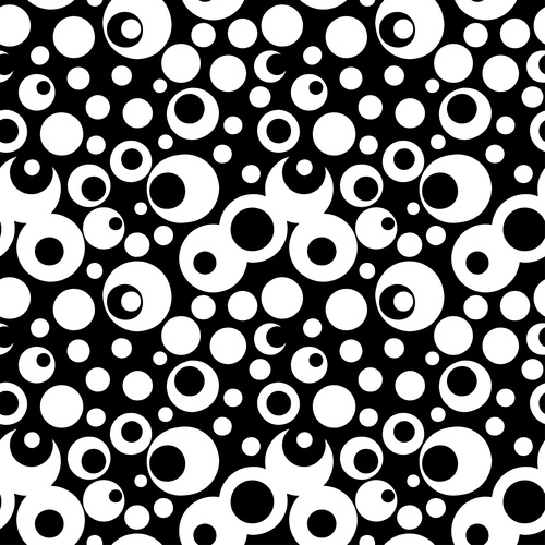 Black with white geometric seamless pattern vector 02