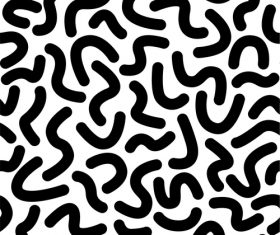 Black with white geometric seamless pattern vector 03